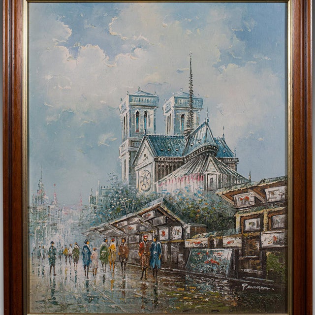 Vintage Paris Painting, French, Oil on Canvas, Notre Dame, Signed, Original Art For Sale - Image 4 of 10