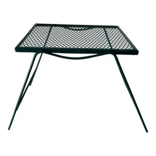 70's Midcentury Modern Mesh Top Outdoor Table For Sale