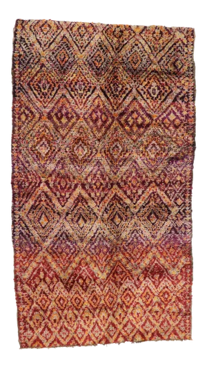 Vintage Berber Beni M'Guild Moroccan Rug - 06'10 X 12'02