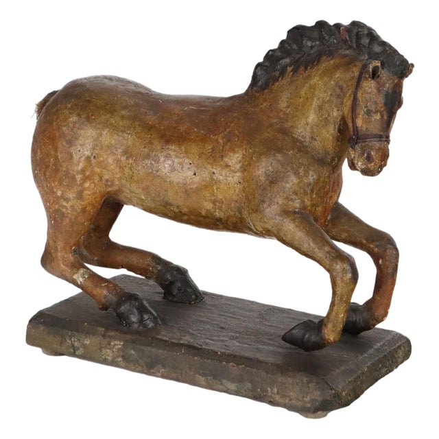 Vintage Horse in Papier-Mâché For Sale
