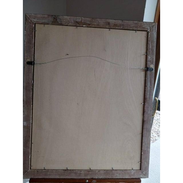 Wood Vintage Large Heartwarming Painting of Kind Santa in Snowy Woods With Birds , Signed and Dated For Sale - Image 7 of 9