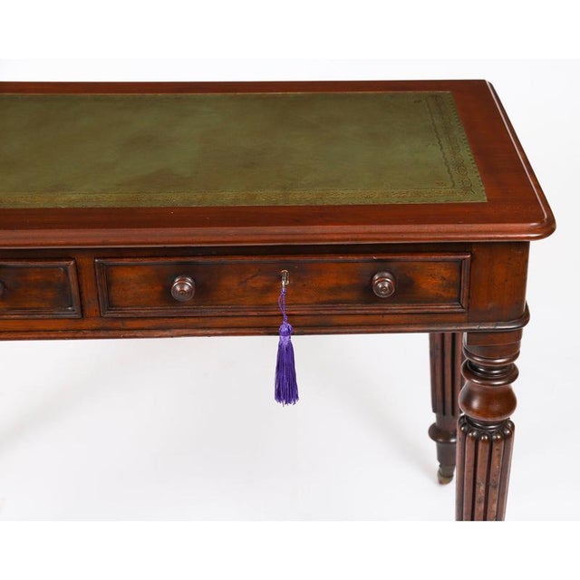 Metal Antique Victorian Writing Table, 1800s For Sale - Image 7 of 17