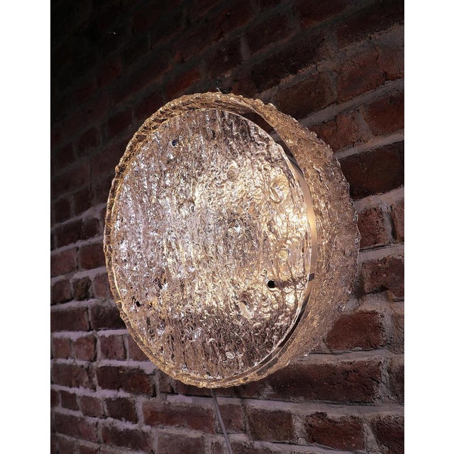 1960s German Doria Flush Mount in Ice Glass, 1960 For Sale - Image 5 of 7