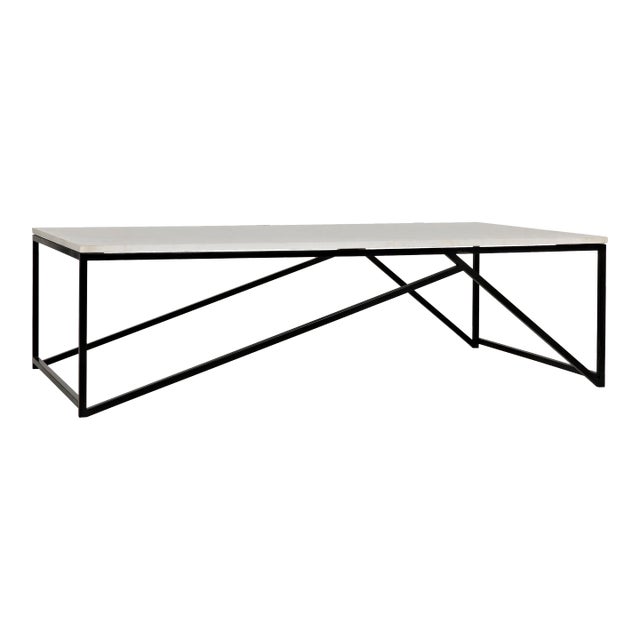 NOIR Molimo Coffee Table with Black Metal For Sale