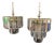 Mid 20th Century Italian Mid-Century Modern Three Tiered Clear Lucite Waterfall Chandeliers - A Pair For Sale