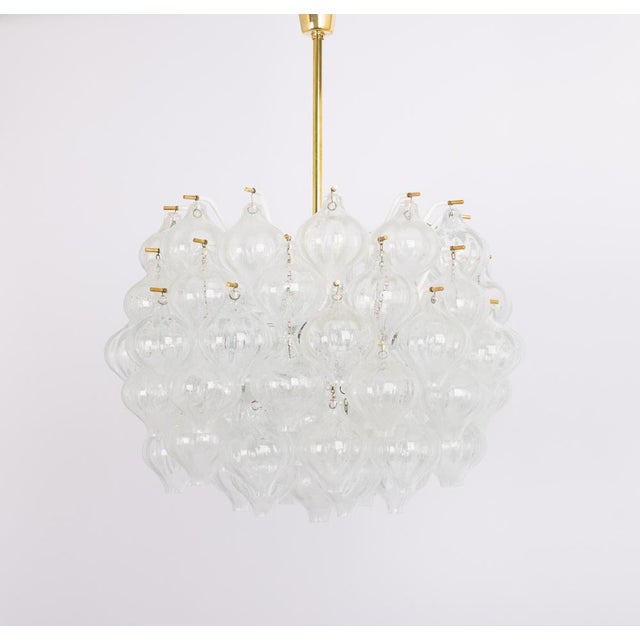 1960s Large Tulipan Glass Chandelier from Kalmar, Austria, 1960s For Sale - Image 5 of 16