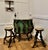 Wood French Vinery Bar and Stool Set, 1930s, Set of 4 For Sale - Image 7 of 10