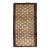 Vintage Turkish Tulu Rug With Ivory Motifs and Chocolate Brown 3′2″ × 6′3″ For Sale