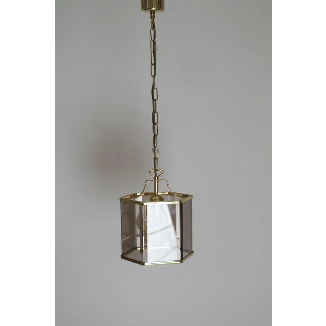 Brown German Brass Lantern from Holtkötter, 1980s For Sale - Image 8 of 10