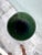 1970s Mid-Century Modern Green Enameled Metal Cone Vase For Sale - Image 5 of 6