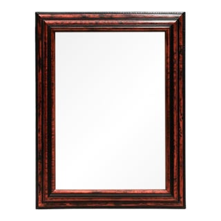 Vintage 19th Century Tortoiseshell and Ebonized Fruitwood Stacked Mirror For Sale