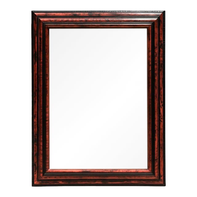Vintage 19th Century Tortoiseshell and Ebonized Fruitwood Stacked Mirror For Sale