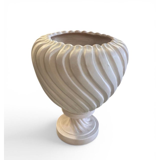 Pair of Neoclassical Italian Spiral Ceramic Urns For Sale In West Palm - Image 6 of 12