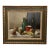 Vintage Signed Oil Still Life With Fruit, Green Pitcher & Gilt Frame For Sale