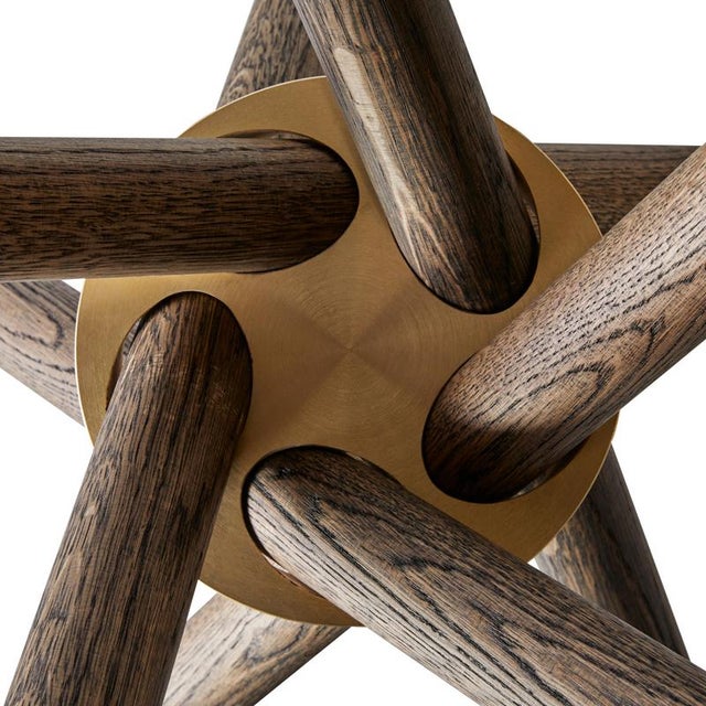 Hector Concrete Top and Dark Oak Legs Dining Table 105 by Eberhart Furniture For Sale - Image 14 of 15