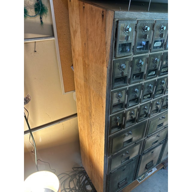 Wood Post Office Antique Mailboxes For Sale - Image 7 of 14