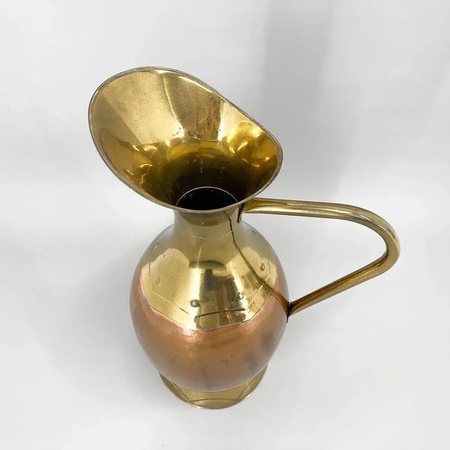 Floor Brass & Copper Water Jug, Belgium, 1940s For Sale - Image 4 of 13