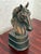 English 1980s Bronze Tone Horse Head Bookend For Sale - Image 3 of 8