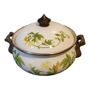 Mid 20th Century Asta German Enamel Covered Serving Bowl