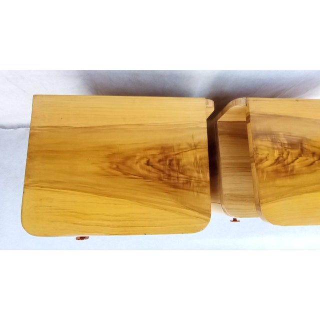 Jindrich Halabala Art Deco Bedside Tables by Jindřich Halabala for Up Závody, 1950s, Set of 2 For Sale - Image 4 of 18