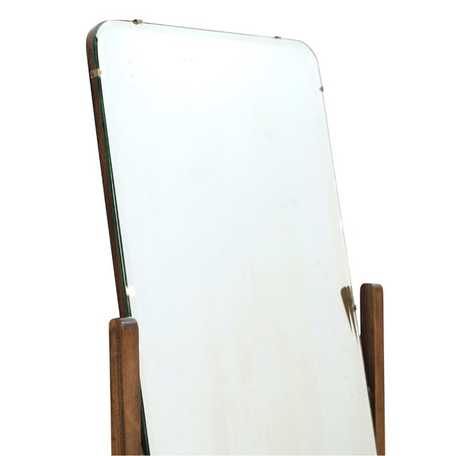 1920s 1920s English Walnut Floor Standing Cheval Mirror For Sale - Image 5 of 8