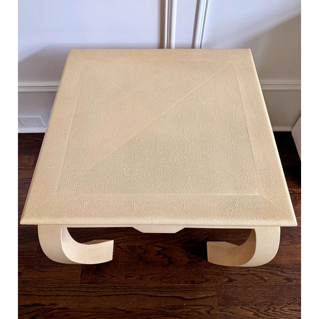 1970s Embossed Leather Square Table Karl Springer For Sale - Image 12 of 15