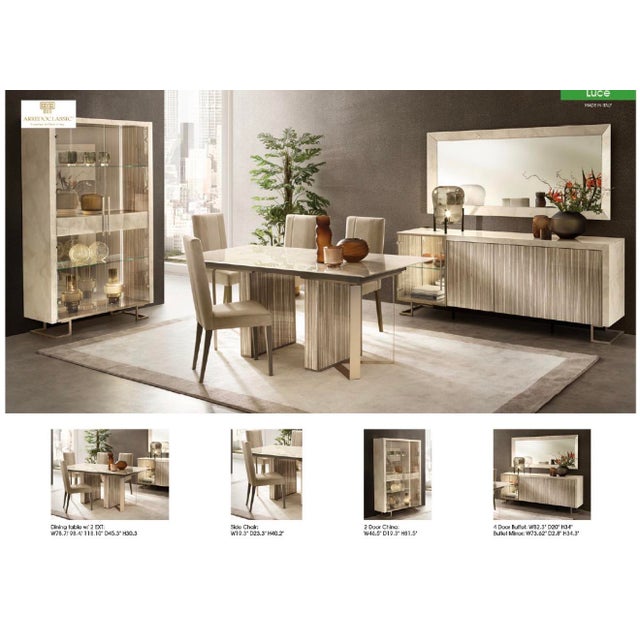 Beige Casa Milano Luce 10-Piece Italian Extendable Dining Room Set For Sale - Image 8 of 9