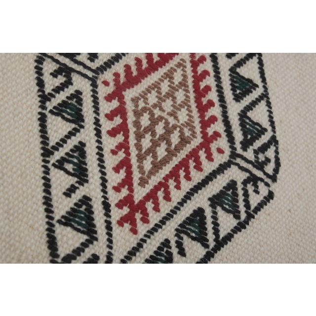 Vintage Geometrical Turkish Kilim Rug 5'1'' X 7'4'' For Sale - Image 9 of 13