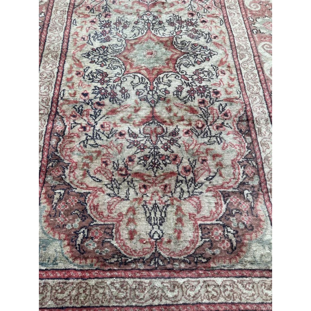 Vintage Turkish Kayseri Rug in Silk, 1960s For Sale - Image 11 of 18