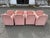 Mid-Century Modern 1980 Pink Mauve Suedes Chiclets Style Dining Chairs - A Set of 8 For Sale - Image 3 of 9