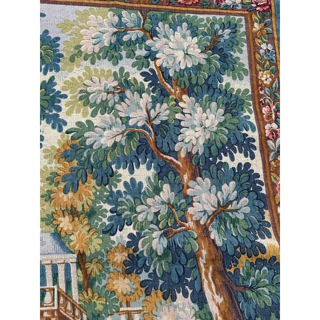 Vintage Silk Screen Printed Tapestry Verdure Chantilly, 1960s For Sale - Image 10 of 18
