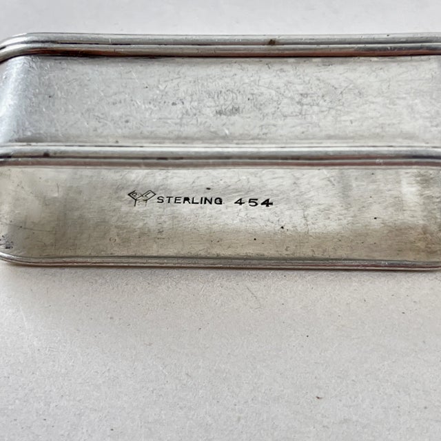 Vintage Sterling Silver Rectangular Napkin Rings, Mixed Set of Six For Sale - Image 11 of 12