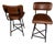West Elm Slope Leather Swivel Counter Stools / Bar Stools For Sale