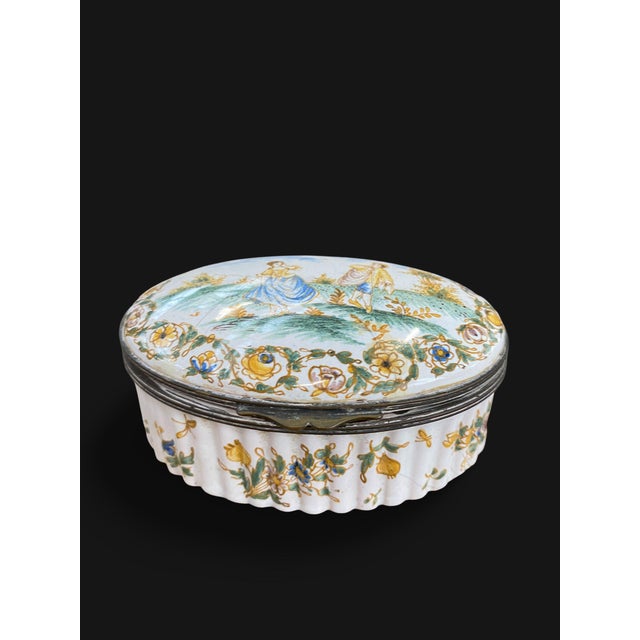 Antique French Moustiers Faience Jewelry Box, 1700s For Sale - Image 13 of 14