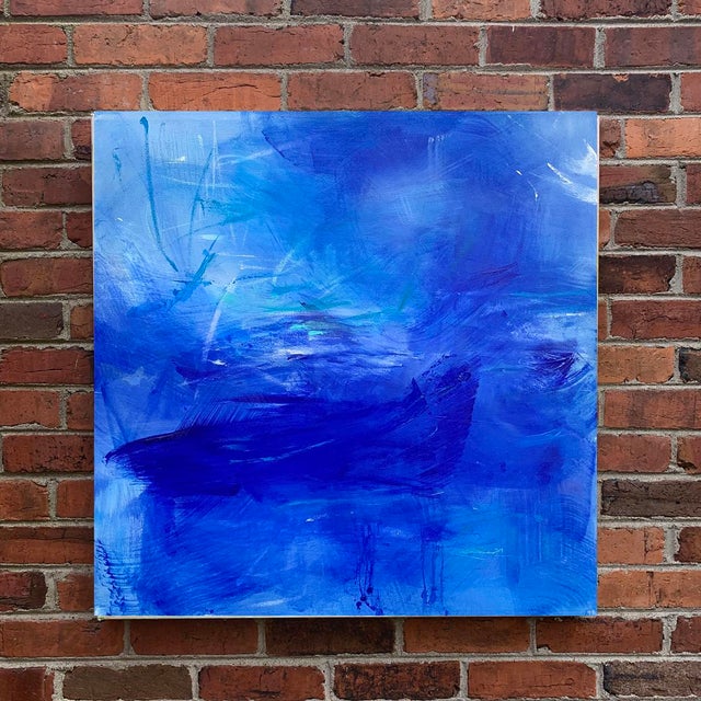 "Sea Gulls" by Trixie Pitts Abstract Expressionist Oil Painting For Sale In Nashville - Image 6 of 12