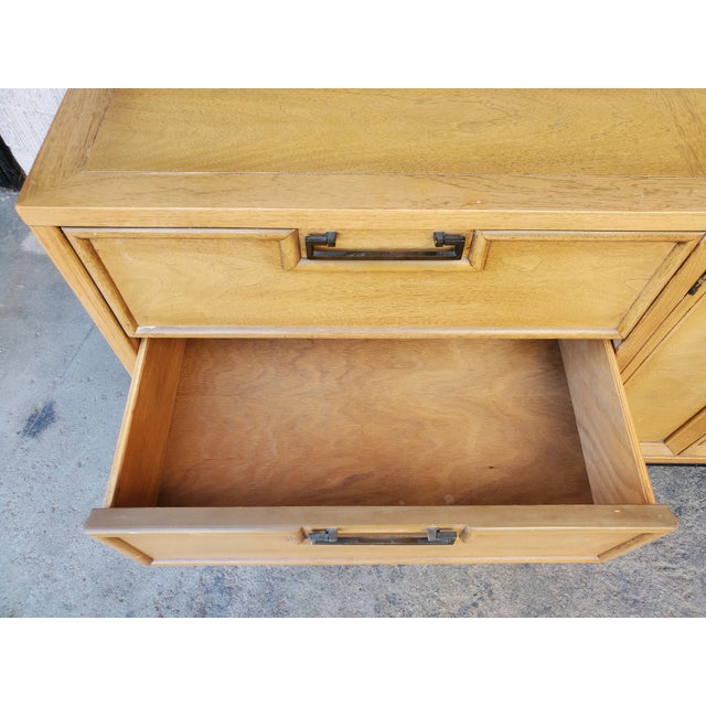 1950s Large Bleached Mahogany Dresser by American of Martinsville For Sale - Image 9 of 18