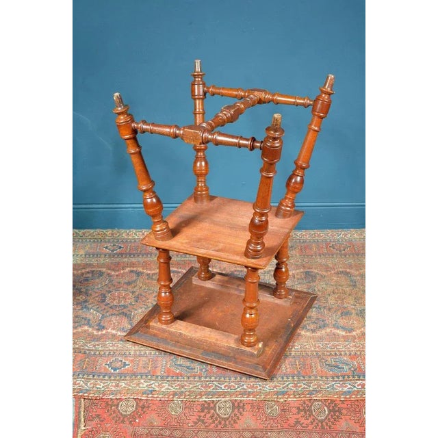 Wood Victorian Walnut Two-Tier Side Table, 1870s For Sale - Image 7 of 8