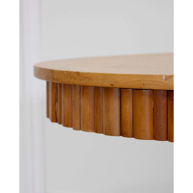 Swedish 19th Century Solid Birch Oval Occasional Table For Sale - Image 11 of 11