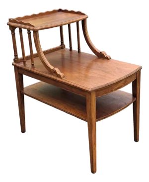 Mersman Three Tier Mahogany Side Table, Circa 1940s