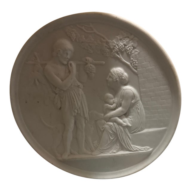 Royal Copenhagen Neoclassical Bisque Wall Plaque For Sale