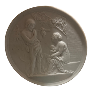 Royal Copenhagen Neoclassical Bisque Wall Plaque