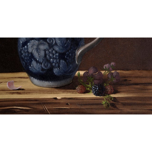 1970s "Blackberries Are Red When They Are Green" - Trompe l'Oeil Still Life by Alexis Pencovic For Sale - Image 5 of 8
