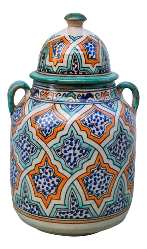 Ceramic Vase W/ Arabesque Design