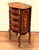 French French Louis XV Petite Commode – 4-Drawer Bombe Chest With Marquetry & Gold Leaf Details For Sale - Image 3 of 3