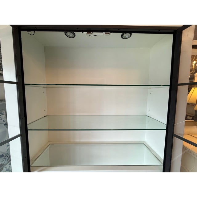 Wood Ballard Designs Delano Glass Door Cabinet For Sale - Image 7 of 12