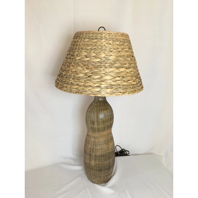 1960s 1960s Organic Free Form Pottery Table Lamp For Sale - Image 5 of 10