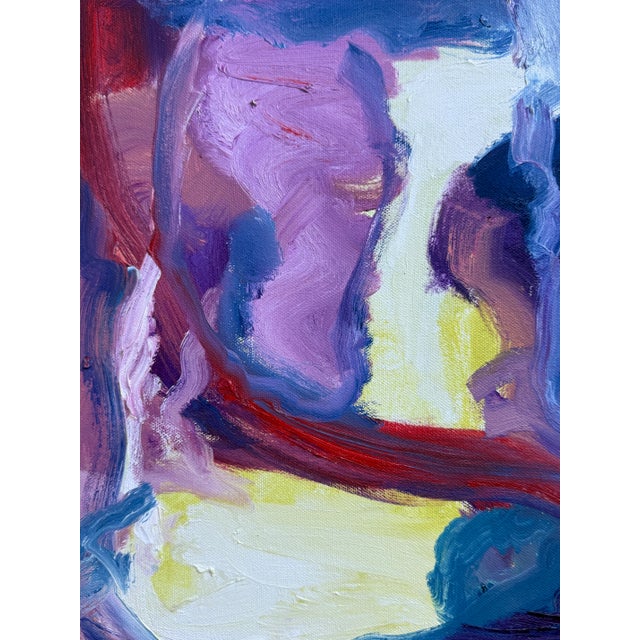 Textile “Once I Wanted to Be the Greatest” – Contemporary Abstract Expressionist Oil Painting by Monica Shulman For Sale - Image 7 of 12
