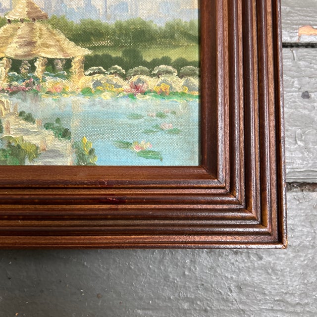 Impressionist 1950’s Impressionist Landscape Painting “Chinese Garden” For Sale - Image 3 of 5