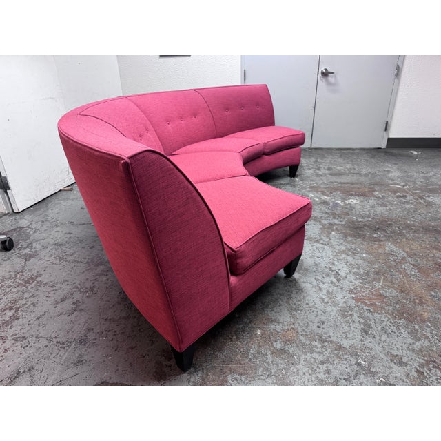 Rowe Furniture Curved Two Piece Sofa Chairish