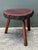 Brown Vintage Wood Slab Side Table For Sale - Image 8 of 12